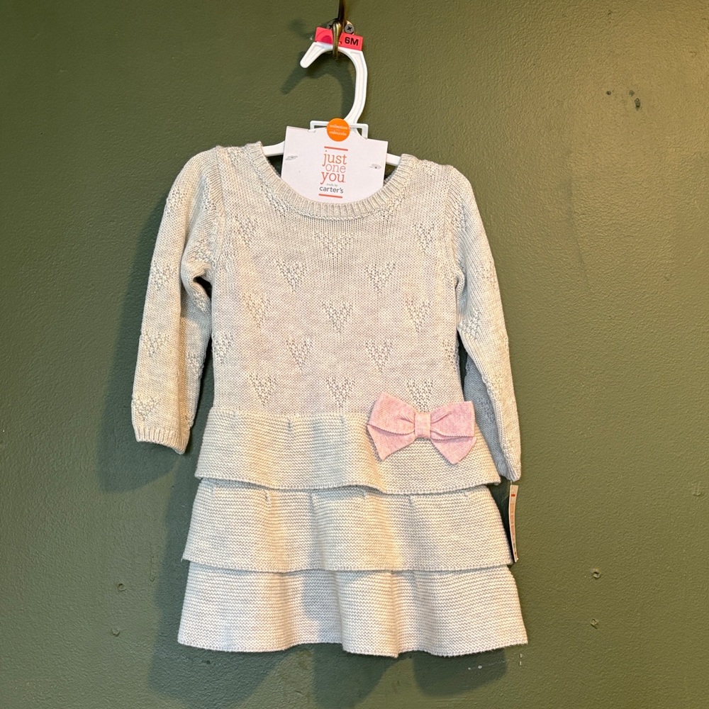 Carter's Grey and Pink Layered Infant Dress